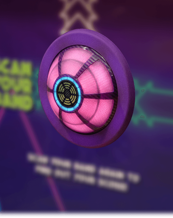 Ninja Tag scan pod, the glowing interactive sensor players tag during play